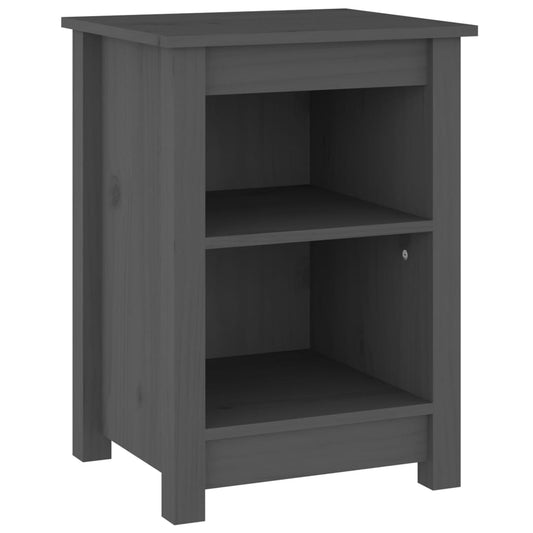 Bedside Cabinet Grey 40x35x55 cm Solid Wood Pine Bedside Cabinet Grey 40x35x55 cm Solid Wood Pine