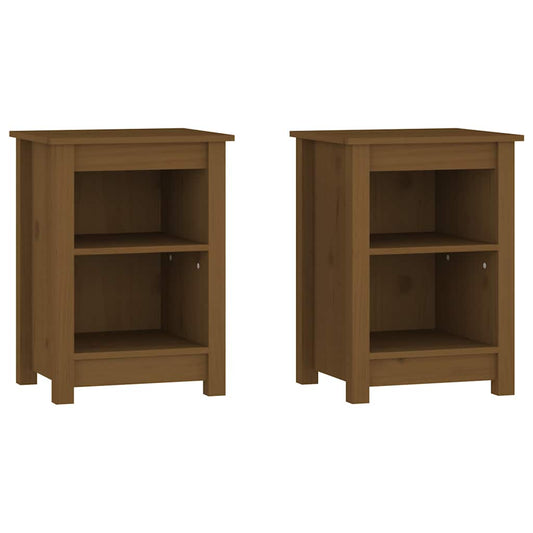 820963 vidaXL Bedside Cabinets 2 pcs Honey Brown 40x35x55 cm Solid Wood Pine 820963 vidaXL Bedside Cabinets 2 pcs Honey Brown 40x35x55 cm Solid Wood Pine