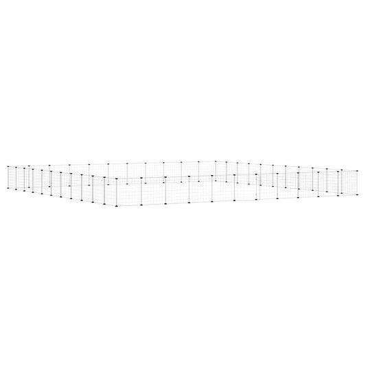 44-Panel Pet Cage with Door Black 385x385x35 cm Steel 44-Panel Pet Cage with Door Black 385x385x35 cm Steel
