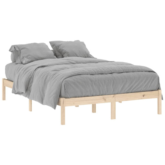 Bed Frame without Mattress 137x190 cm Solid Wood Pine Full Bed Frame without Mattress 137x190 cm Solid Wood Pine Full