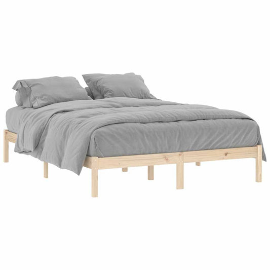Bed Frame without Mattress 152x203 cm Solid Wood Pine Queen Bed Frame without Mattress 152x203 cm Solid Wood Pine Queen