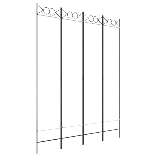 4-Panel Room Divider White 160x200 cm Fabric 4-Panel Room Divider White 160x200 cm Fabric
