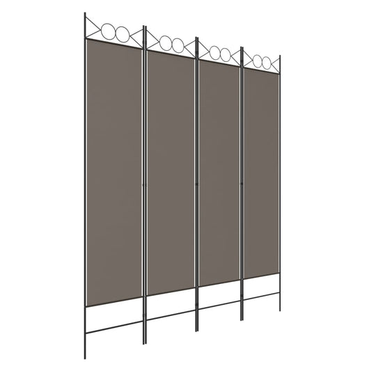 4-Panel Room Divider Anthracite 160x200 cm Fabric 4-Panel Room Divider Anthracite 160x200 cm Fabric