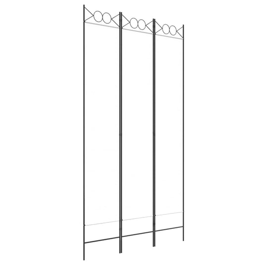 3-Panel Room Divider White 120x220 cm Fabric 3-Panel Room Divider White 120x220 cm Fabric