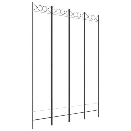4-Panel Room Divider White 160x220 cm Fabric 4-Panel Room Divider White 160x220 cm Fabric
