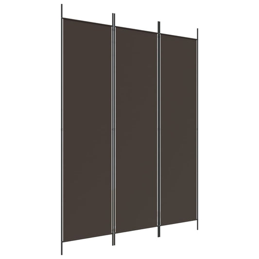 3-Panel Room Divider Brown 150x200 cm Fabric 3-Panel Room Divider Brown 150x200 cm Fabric