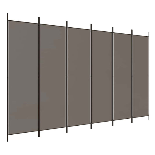 6-Panel Room Divider Anthracite 300x200 cm Fabric 6-Panel Room Divider Anthracite 300x200 cm Fabric