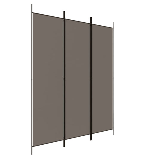 3-Panel Room Divider Anthracite 150x220 cm Fabric 3-Panel Room Divider Anthracite 150x220 cm Fabric