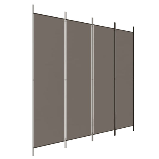 4-Panel Room Divider Anthracite 200x220 cm Fabric 4-Panel Room Divider Anthracite 200x220 cm Fabric