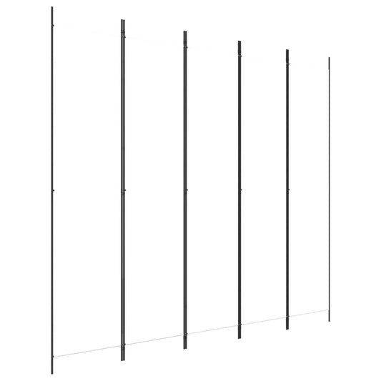 5-Panel Room Divider White 250x220 cm Fabric 5-Panel Room Divider White 250x220 cm Fabric
