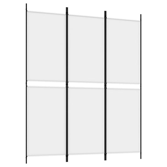 3-Panel Room Divider White 150x180 cm Fabric 3-Panel Room Divider White 150x180 cm Fabric