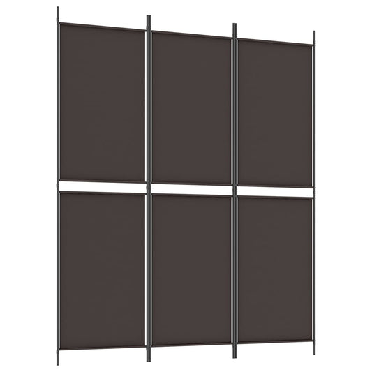 3-Panel Room Divider Brown 150x180 cm Fabric 3-Panel Room Divider Brown 150x180 cm Fabric