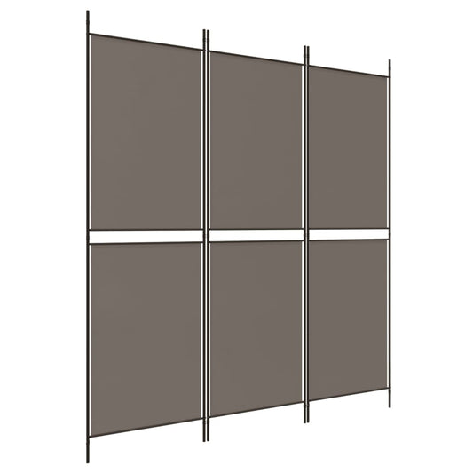 3-Panel Room Divider Anthracite 150x180 cm Fabric 3-Panel Room Divider Anthracite 150x180 cm Fabric