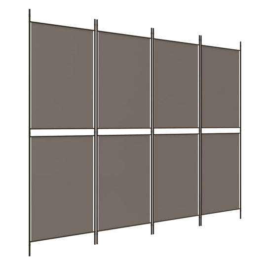 4-Panel Room Divider Anthracite 200x180 cm Fabric 4-Panel Room Divider Anthracite 200x180 cm Fabric