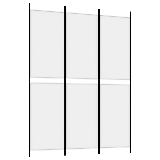 3-Panel Room Divider White 150x200 cm Fabric 3-Panel Room Divider White 150x200 cm Fabric