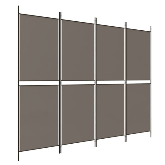 4-Panel Room Divider Anthracite 200x200 cm Fabric 4-Panel Room Divider Anthracite 200x200 cm Fabric