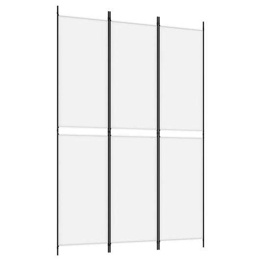 3-Panel Room Divider White 150x220 cm Fabric 3-Panel Room Divider White 150x220 cm Fabric