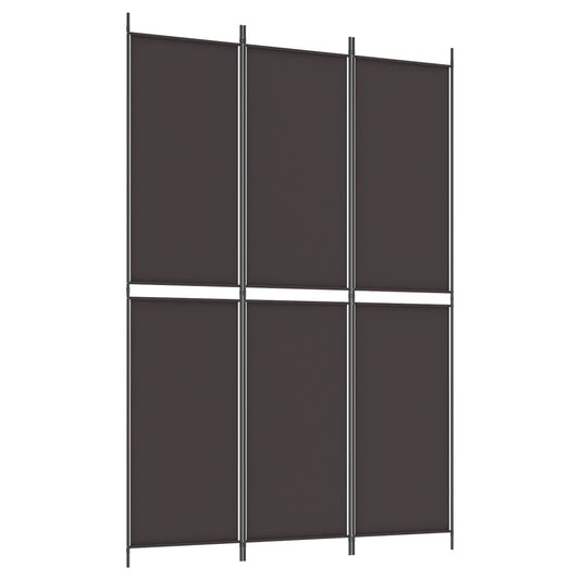 3-Panel Room Divider Brown 150x220 cm Fabric 3-Panel Room Divider Brown 150x220 cm Fabric