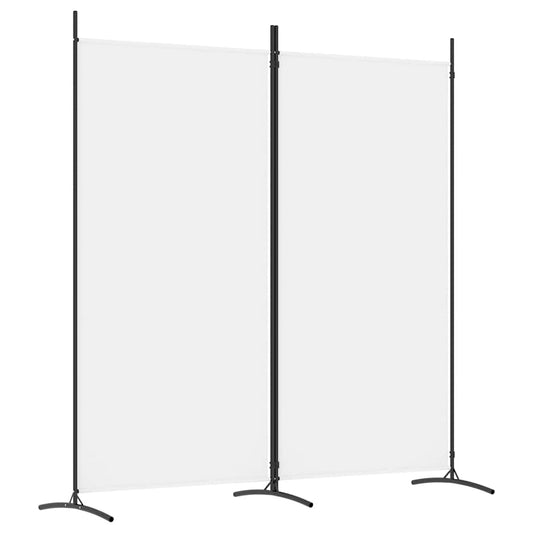 2-Panel Room Divider White 175x180 cm Fabric 2-Panel Room Divider White 175x180 cm Fabric
