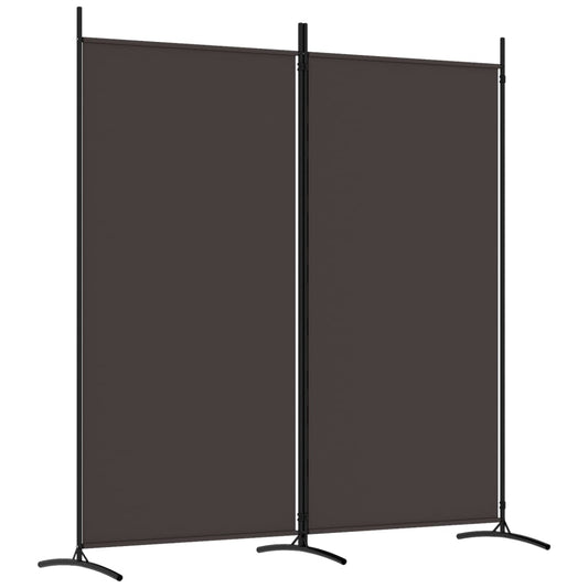 2-Panel Room Divider Brown 175x180 cm Fabric 2-Panel Room Divider Brown 175x180 cm Fabric