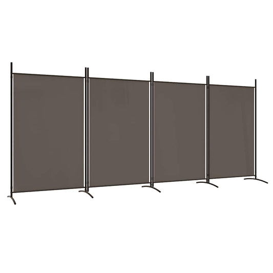 4-Panel Room Divider Anthracite 346x180 cm Fabric 4-Panel Room Divider Anthracite 346x180 cm Fabric