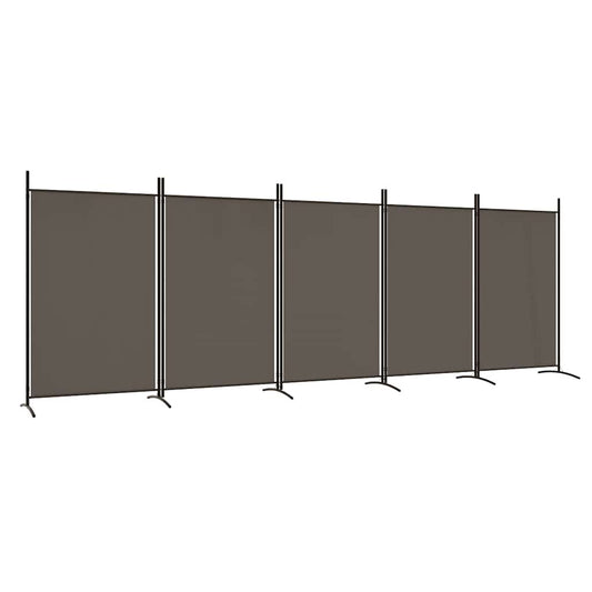 5-Panel Room Divider Anthracite 433x180 cm Fabric 5-Panel Room Divider Anthracite 433x180 cm Fabric