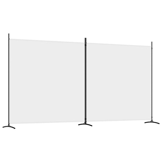 2-Panel Room Divider White 348x180 cm Fabric 2-Panel Room Divider White 348x180 cm Fabric