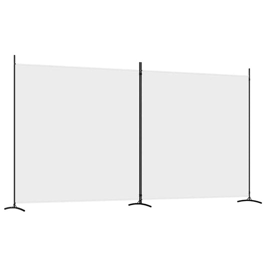 2-Panel Room Divider White 348x180 cm Fabric 2-Panel Room Divider White 348x180 cm Fabric