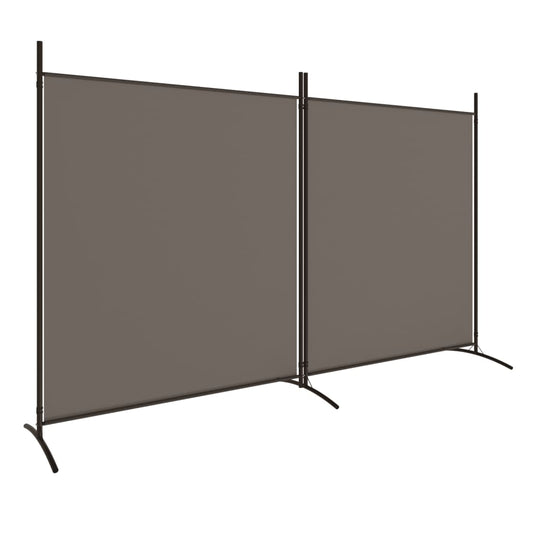 2-Panel Room Divider Anthracite 348x180 cm Fabric 2-Panel Room Divider Anthracite 348x180 cm Fabric