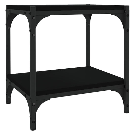 TV Cabinet Black 40x33x41 cm Engineered Wood and Steel TV Cabinet Black 40x33x41 cm Engineered Wood and Steel