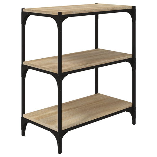 Book Cabinet Sonoma Oak 60x33x70.5 cm Engineered Wood and Steel Book Cabinet Sonoma Oak 60x33x70.5 cm Engineered Wood and Steel