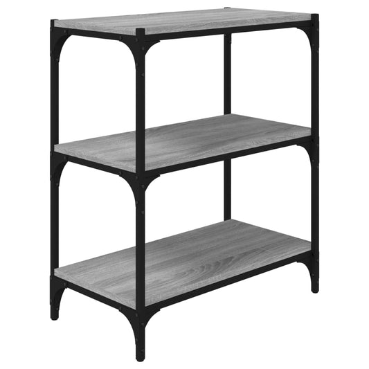 Book Cabinet Grey Sonoma 60x33x70.5 cm Engineered Wood and Steel Book Cabinet Grey Sonoma 60x33x70.5 cm Engineered Wood and Steel