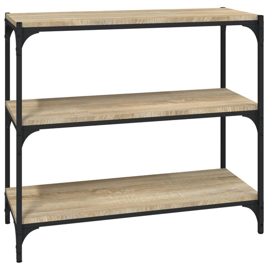 Book Cabinet Sonoma Oak 80x33x70.5 cm Engineered Wood and Steel Book Cabinet Sonoma Oak 80x33x70.5 cm Engineered Wood and Steel