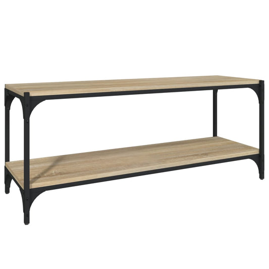 TV Cabinet Sonoma Oak 100x33x41 cm Engineered Wood and Steel TV Cabinet Sonoma Oak 100x33x41 cm Engineered Wood and Steel