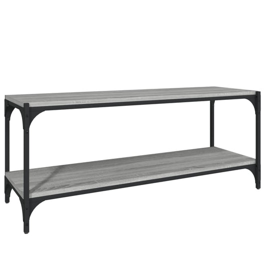 TV Cabinet Grey Sonoma 100x33x41 cm Engineered Wood and Steel TV Cabinet Grey Sonoma 100x33x41 cm Engineered Wood and Steel