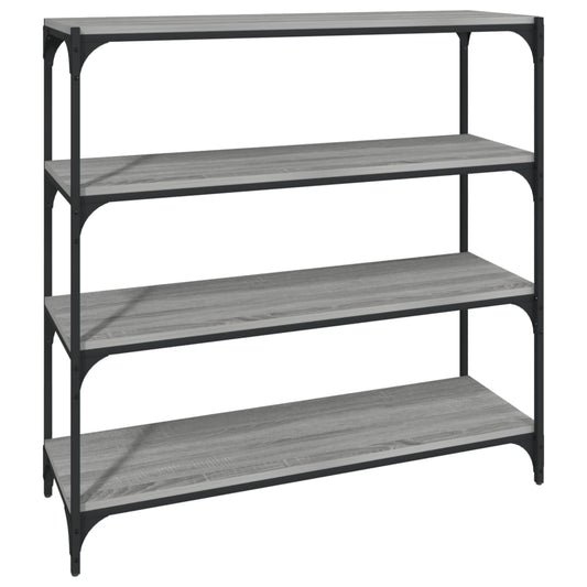 Book Cabinet Grey Sonoma 100x33x100 cm Engineered Wood and Steel Book Cabinet Grey Sonoma 100x33x100 cm Engineered Wood and Steel