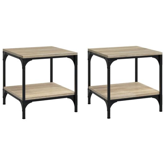 Side Tables 2 pcs Sonoma Oak 40x40x40 cm Engineered Wood Side Tables 2 pcs Sonoma Oak 40x40x40 cm Engineered Wood