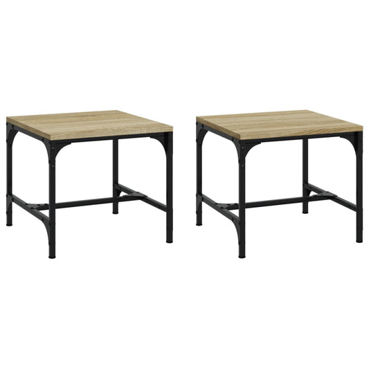 Side Tables 2 pcs Sonoma Oak 40x40x35 cm Engineered Wood Side Tables 2 pcs Sonoma Oak 40x40x35 cm Engineered Wood