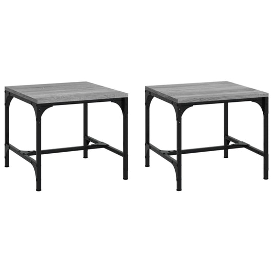 Side Tables 2 pcs Grey Sonoma 40x40x35 cm Engineered Wood Side Tables 2 pcs Grey Sonoma 40x40x35 cm Engineered Wood