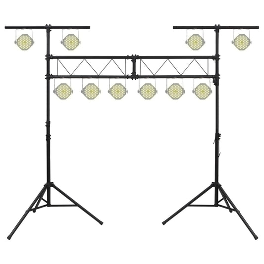 Light Stand Black 338x115x(180-300) cm Steel Light Stand Black 338x115x(180-300) cm Steel