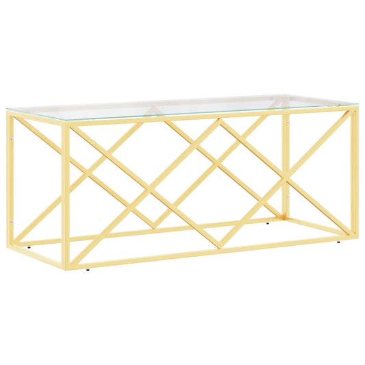 Coffee Table 110x45x45 cm Stainless Steel and Glass Coffee Table 110x45x45 cm Stainless Steel and Glass