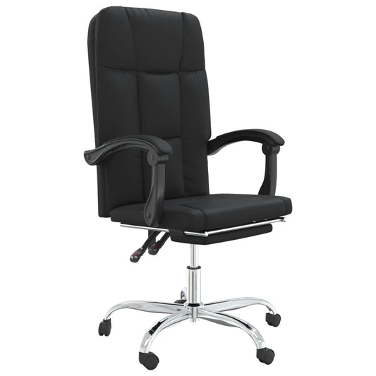 Reclining Office Chair Black Faux Leather Reclining Office Chair Black Faux Leather