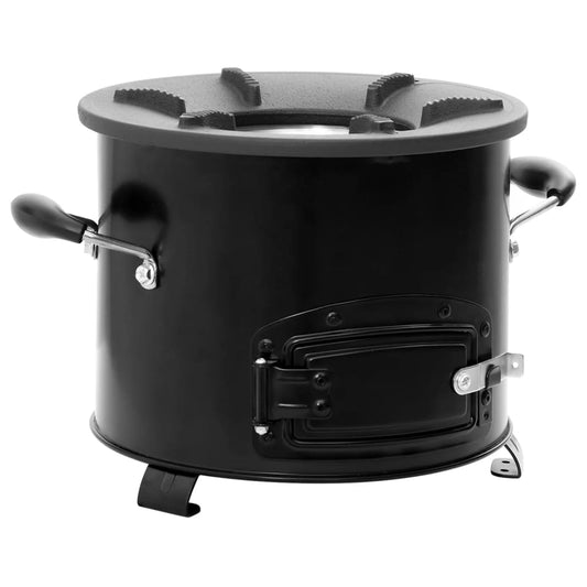 Camping Wood Stove Black 36x26x22.5 cm Metal Camping Wood Stove Black 36x26x22.5 cm Metal