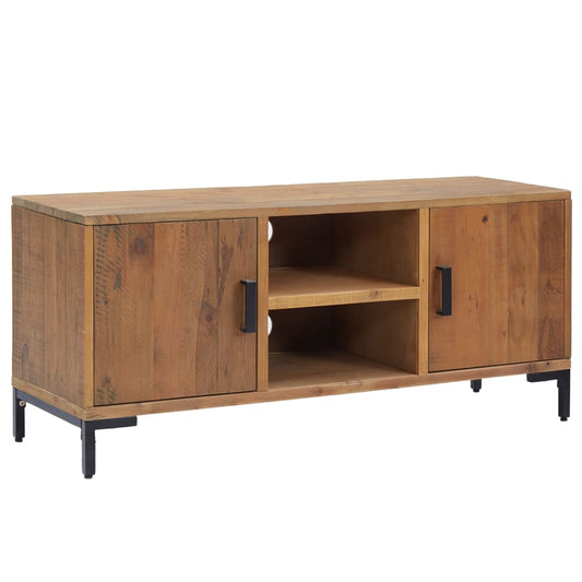 TV Cabinet Brown 110x35x48 cm Solid Pinewood TV Cabinet Brown 110x35x48 cm Solid Pinewood