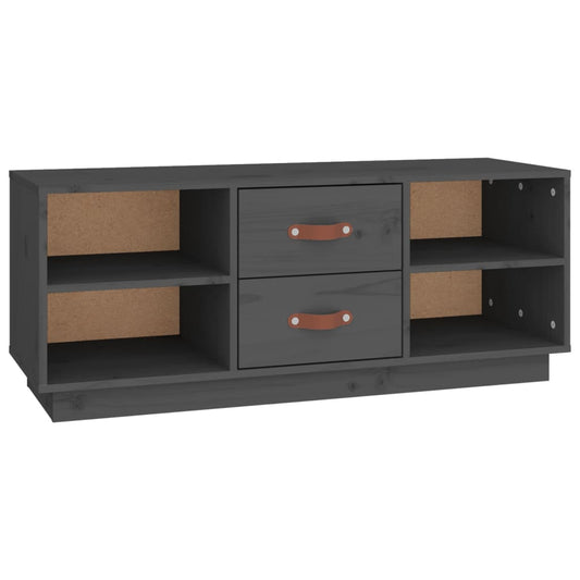 TV Cabinet Grey 100x34x40 cm Solid Wood Pine TV Cabinet Grey 100x34x40 cm Solid Wood Pine