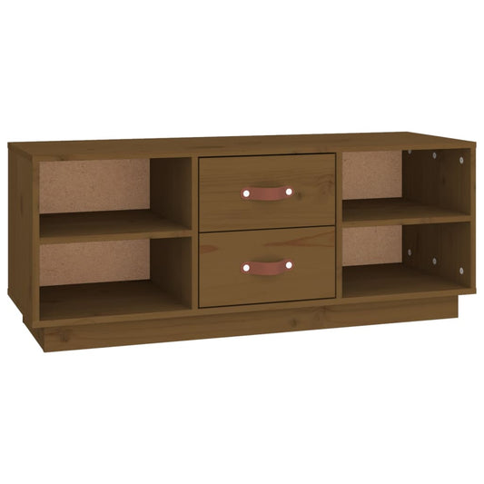 TV Cabinet Honey Brown 100x34x40 cm Solid Wood Pine TV Cabinet Honey Brown 100x34x40 cm Solid Wood Pine