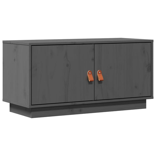 TV Cabinet Grey 80x34x40 cm Solid Wood Pine TV Cabinet Grey 80x34x40 cm Solid Wood Pine