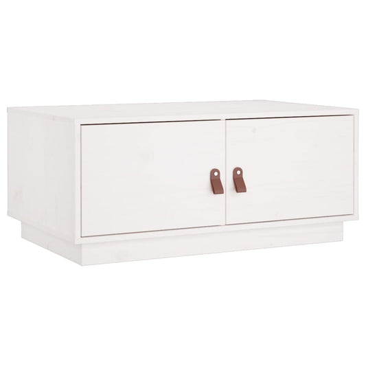 Coffee Table White 80x50x35 cm Solid Wood Pine Coffee Table White 80x50x35 cm Solid Wood Pine