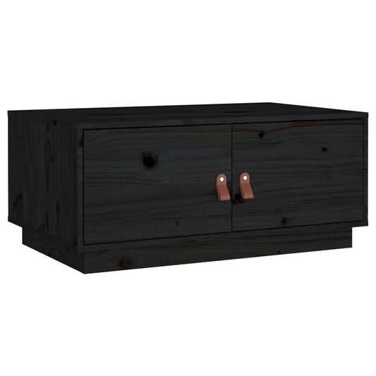 Coffee Table Black 80x50x35 cm Solid Wood Pine Coffee Table Black 80x50x35 cm Solid Wood Pine