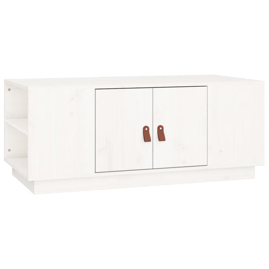 Coffee Table White 100x50x41 cm Solid Wood Pine Coffee Table White 100x50x41 cm Solid Wood Pine